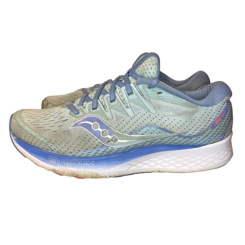 Saucony Women's Ride Iso 2 Running Shoes S10514-1 US Size 10.5 Light Blue